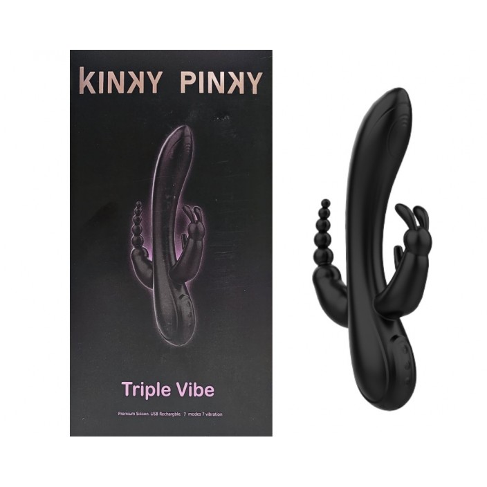 ויברטור לחווית עונג ב-3 הנקודות במקביל | Triple vibe kinky pinky