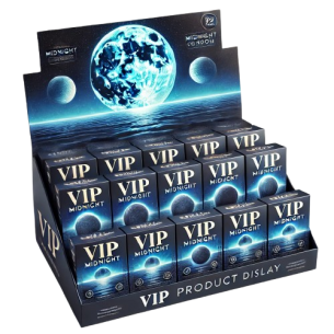 V.I.P Midnight – קונדומים דקים במיוחד ומחוספסים לעונג מוגבר (144 יחידות)
