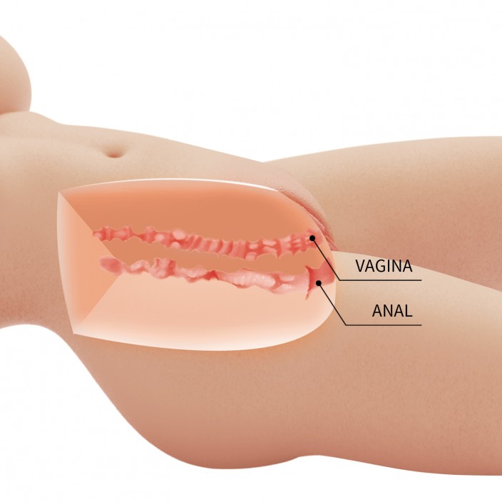 בובת גוף ריאליסטית עם שני פתחים | Tiffany