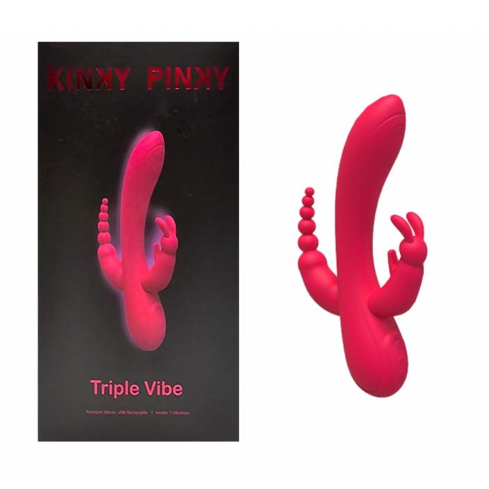 ויברטור לחווית עונג ב-3 הנקודות במקביל | Triple vibe kinky pinky