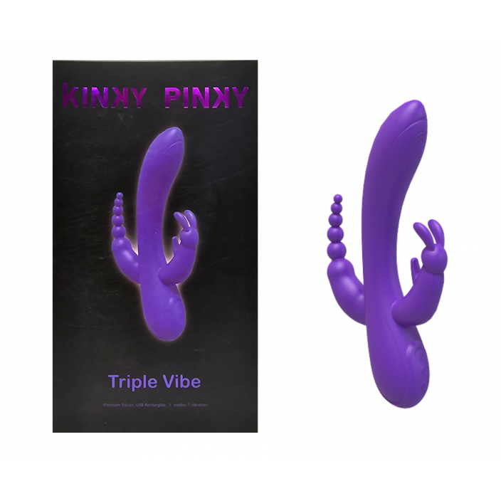 ויברטור לחווית עונג ב-3 הנקודות במקביל | Triple vibe kinky pinky